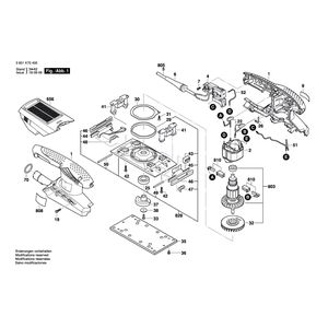 для вибрационной шлифовальной машины Bosch GSS 23 A 230 V 3601K70400, деталировка 1