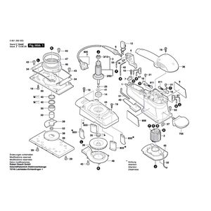 для вибрационной шлифовальной машины Bosch GSS 230 A 230 V 0601292003, деталировка 1