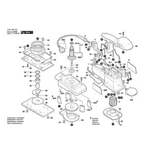 для вибрационной шлифовальной машины Bosch GSS 230 AE 230 V 0601292703, деталировка 1