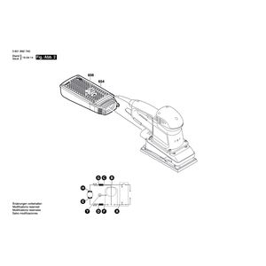 для вибрационной шлифовальной машины Bosch GSS 230 AE 230 V 3601B927A0, деталировка 2