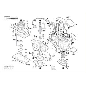 для вибрационной шлифовальной машины Bosch GSS 280 AE 230 V 3601B937A0, деталировка 1