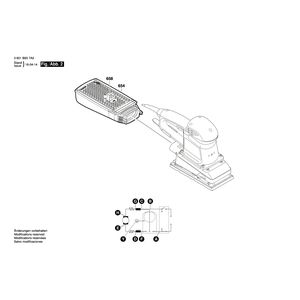 для вибрационной шлифовальной машины Bosch GSS 280 AE 230 V 3601B937A0, деталировка 2