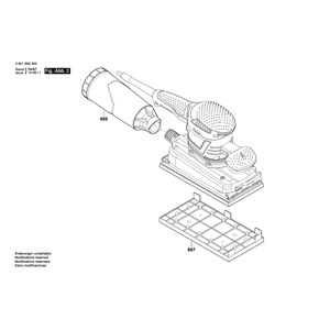 для вибрационной шлифовальной машины Bosch GSS 280 AVE 230 V 3601B92900, деталировка 2