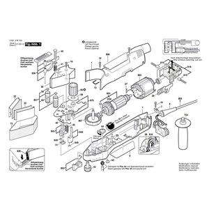 для вибрационной шлифовальной машины Bosch GVS 350 AE 230 V 0601278703, деталировка 1