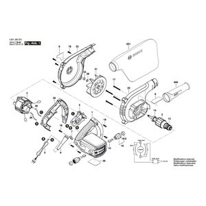 для воздуходувки Bosch GBL 620 230 V 3601J805F0, деталировка 1