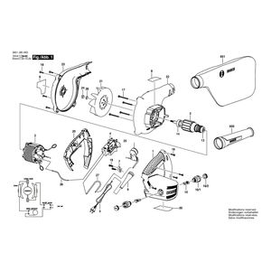 для воздуходувки Bosch GBL 800 E 230 V 3601J80400, деталировка 1