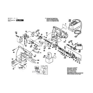 для аккумуляторного шуруповерта Bosch GSR 7,2 V 7.2 V 0601921303, деталировка 1