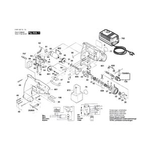 для аккумуляторного шуруповерта Bosch GSR 7,2 VE 7.2 V 0601921603, деталировка 1