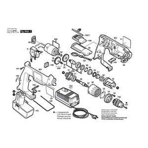 для аккумуляторного шуруповерта Bosch GSR 7,2 VE-1 7.2 V 0601934760, деталировка 1