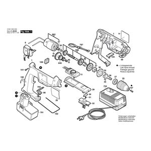 для аккумуляторной дрели Bosch GBM 12 VSP-3 12 V 0601933403, деталировка 1