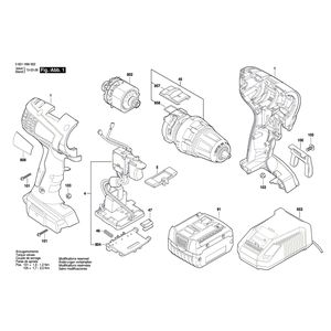 для аккумуляторной дрели-шуруповерта Bosch BS 14-A COMPACT 14.4 V 3601H66002, деталировка 1