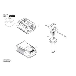 для аккумуляторной дрели-шуруповерта Bosch GSB 18 VE-EC 18 V 3601JF1300, деталировка 2