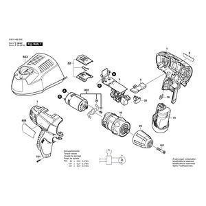 для аккумуляторной дрели-шуруповерта Bosch GSR 10,8 V-LI-2 10.8 V 3601H68000, деталировка 1