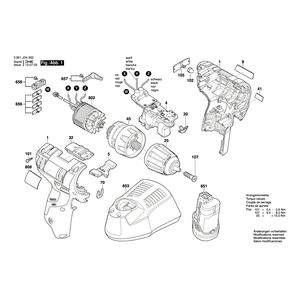 для аккумуляторной дрели-шуруповерта Bosch GSR 10,8V-EC TE 10.8 V 3601JD4000, деталировка 1