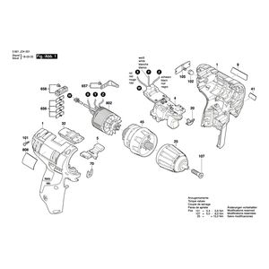 для аккумуляторной дрели-шуруповерта Bosch GSR 12 V-EC 12 V 3601JD4001, деталировка 1