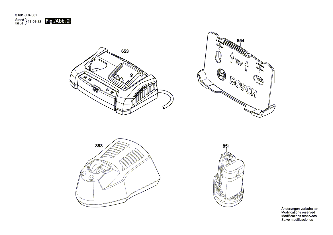 для аккумуляторной дрели-шуруповерта Bosch GSR 12 V-EC 12 V 3601JD4001, деталировка 2