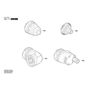 для аккумуляторной дрели-шуруповерта Bosch GSR 12V-15FC 12 V 3601JF6000, деталировка 2