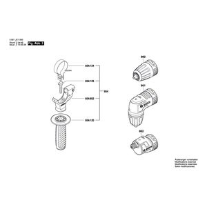 для аккумуляторной дрели-шуруповерта Bosch GSR 14,4 V-EC FC2 14.4 V 3601JE1000, деталировка 2