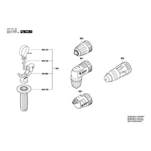 для аккумуляторной дрели-шуруповерта Bosch GSR 18 V-EC FC2 18 V 3601JE1100, деталировка 2