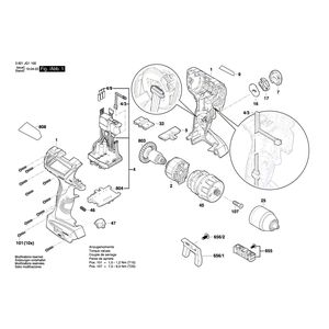 для аккумуляторной дрели-шуруповерта Bosch GSR 18V-60 C 18 V 3601JG1100, деталировка 1