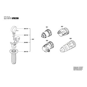 для аккумуляторной дрели-шуруповерта Bosch GSR 18V-60 FC 18 V 3601JG7100, деталировка 2