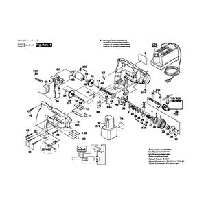 для аккумуляторной дрели-шуруповерта Bosch GSR 9,6 V 9.6 V 0601921103, деталировка 1