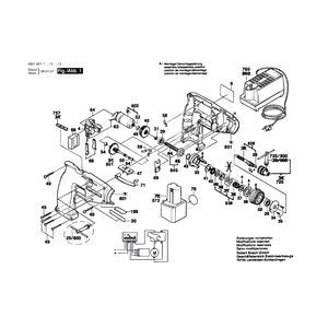 для аккумуляторной дрели-шуруповерта Bosch GSR 9,6 V 9.6 V 0601921203, деталировка 1