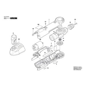 для аккумуляторной угловой дрели Bosch GWB 10,8 B-LI 10.8 V 3601C90901, деталировка 1