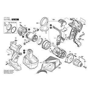 для аккумуляторной ударной дрели Bosch GSB 14,4 VE-2 14.4 V 3601J94401, деталировка 1