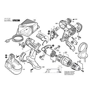 для аккумуляторной ударной дрели Bosch GSB 18 VE-2 18 V 0601913320, деталировка 1