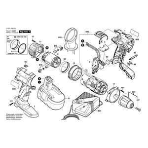 для аккумуляторной ударной дрели Bosch GSB 18 VE-2 18 V 3601J94301, деталировка 1