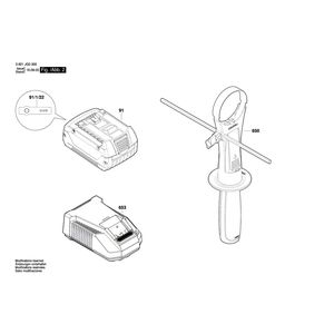 для аккумуляторной ударной дрели Bosch GSB 18V-110 C 18 V 3601JG0301, деталировка 2