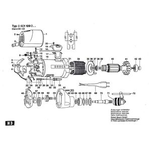 для дрели Bosch 220 V 0601109003