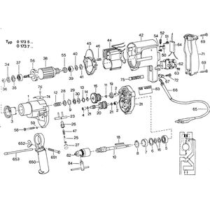 для дрели Bosch 220 V 0600173503, деталировка 1