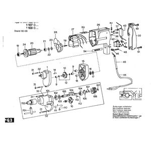 для дрели Bosch 220 V 0601106003, деталировка 1