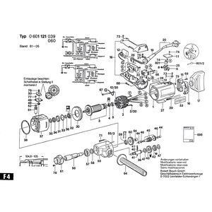 для дрели Bosch 220 V 0601121060, деталировка 1