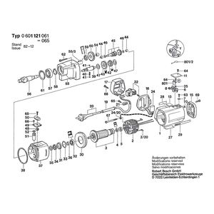 для дрели Bosch 220 V 0601121064, деталировка 1