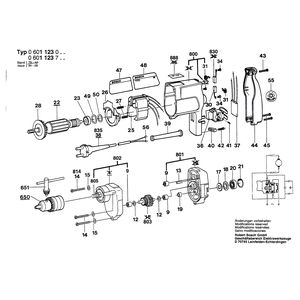 для дрели Bosch 220 V 0601123003, деталировка 1