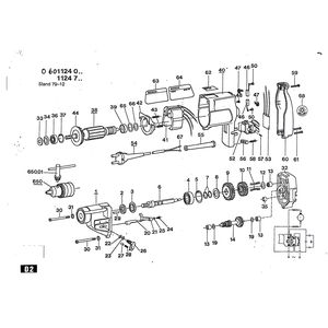 для дрели Bosch 220 V 0601124003, деталировка 1