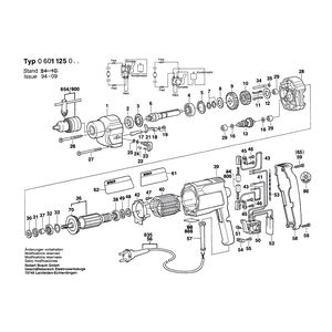 для дрели Bosch 220 V 0601125003, деталировка 1