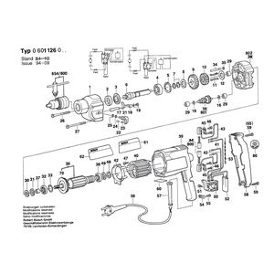 для дрели Bosch 220 V 0601126003, деталировка 1