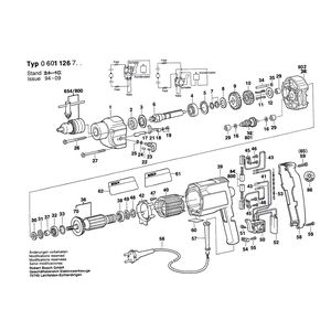 для дрели Bosch 220 V 0601126703, деталировка 1