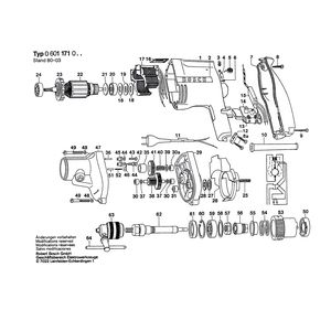 для дрели Bosch 220 V 0601171003, деталировка 1