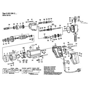 для дрели Bosch 220 V 0601174003, деталировка 1