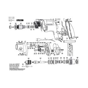 для дрели Bosch 220 V 0601175003, деталировка 1