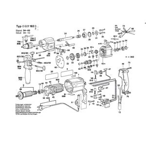 для дрели Bosch 220 V 0601182003, деталировка 1