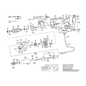 для дрели Bosch 220 V 0601406003, деталировка 1