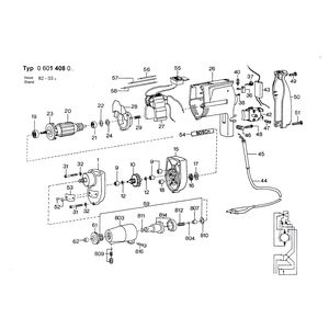 для дрели Bosch 220 V 0601408003, деталировка 1