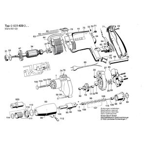 для дрели Bosch 220 V 0601409003, деталировка 1