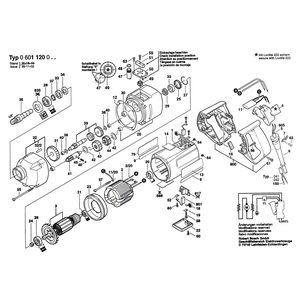 для дрели Bosch 230 V 0601120003, деталировка 1